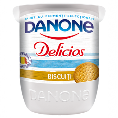 Йогурт Данон деличос с печеньем, 125г