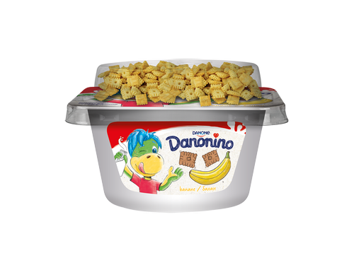 Данонино творожок банановый со сливочным печеньем, 122г