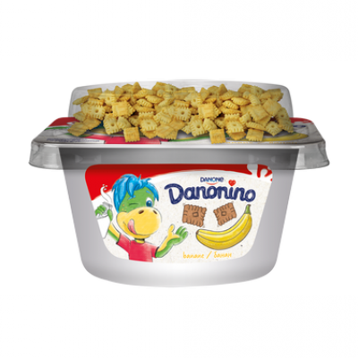 Данонино творожок банановый со сливочным печеньем, 122г