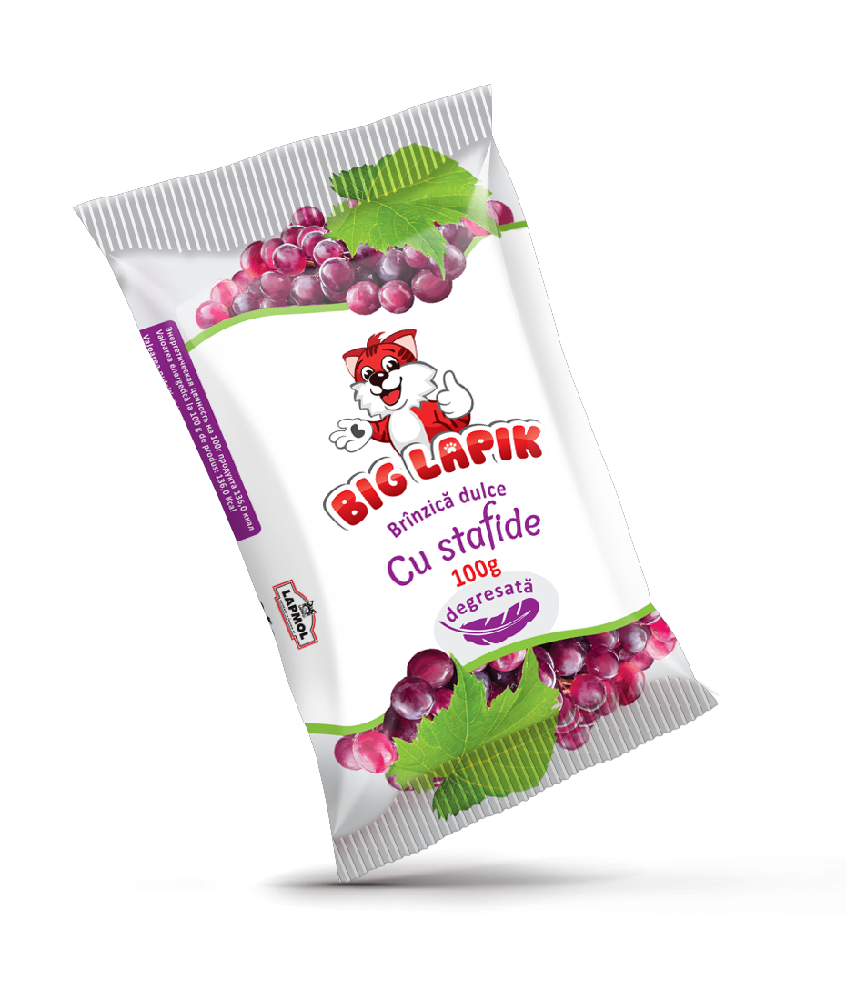 Сырок сладкий Big Lapik обезжиренный с изюмом