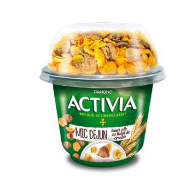 Активия Завтрак с хлопьями из злаков, 168г