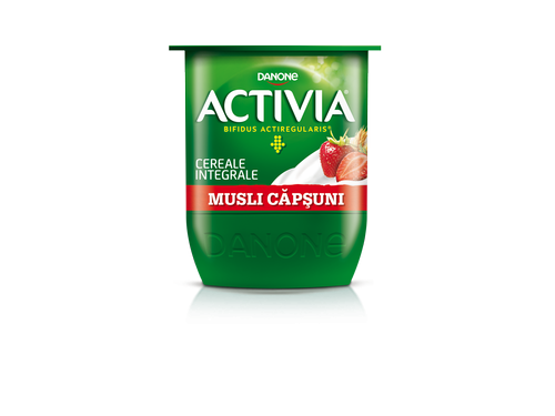 Активия с мюсли и клубникой, 125г