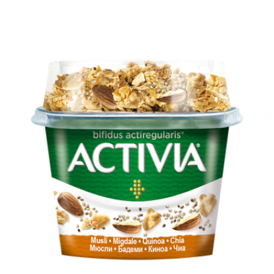 Активия Завтрак с мюсли, миндалем, чиа и киноа, 170г