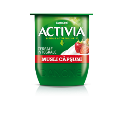 Активия с мюсли и клубникой, 125г