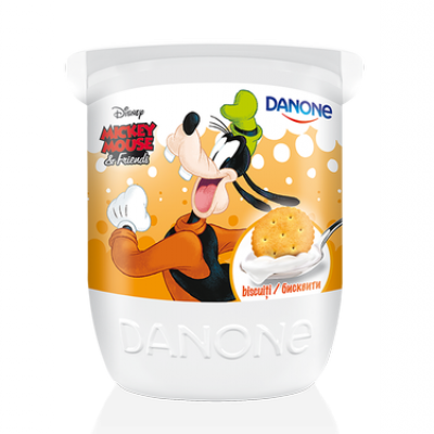 Йогурт Данон Дисней с печеньем, 125г