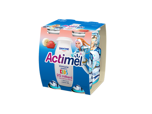 Актикидс Йогурт Питьевой Банан и Клубника, 100г