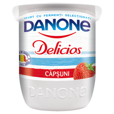 Йогурт Данон деличос клубника, 125г